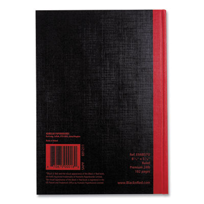 Black n' Red™ Hardcover Casebound Notebooks, SCRIBZEE Compatible, 1-Subject, Wide/Legal Rule, Black Cover, (96) 8.25 x 5.63 Sheets Flipcost Flipcost