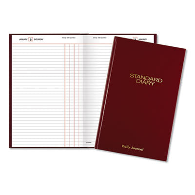 Standard Diary Daily Journal, 2024 Edition, Wide/Legal Rule, Red Cover, (210) 12 x 7.75 Sheets Flipcost Flipcost