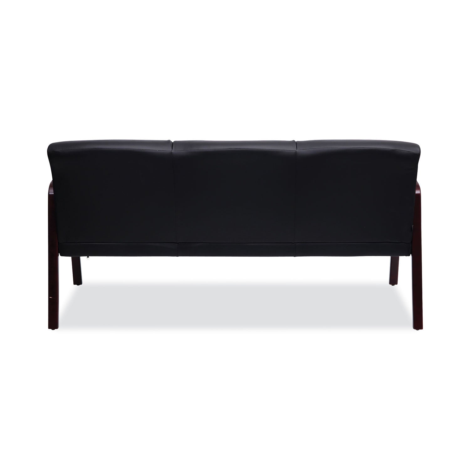 Alera® Alera Reception Lounge WL 3-Seat Sofa, 65.75w x 26d.13 x 33h, Black/Mahogany