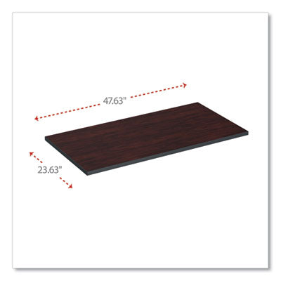 Reversible Laminate Table Top, Rectangular, 47.63 x 23.63, Medium Cherry/Mahogany Flipcost Flipcost