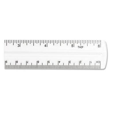 Transparent Shatter-Resistant Plastic Ruler, Standard/Metric, 6" Long, Clear Flipcost Flipcost