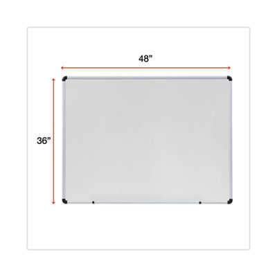 Modern Melamine Dry Erase Board with Aluminum Frame, 48 x 36, White Surface Flipcost Flipcost