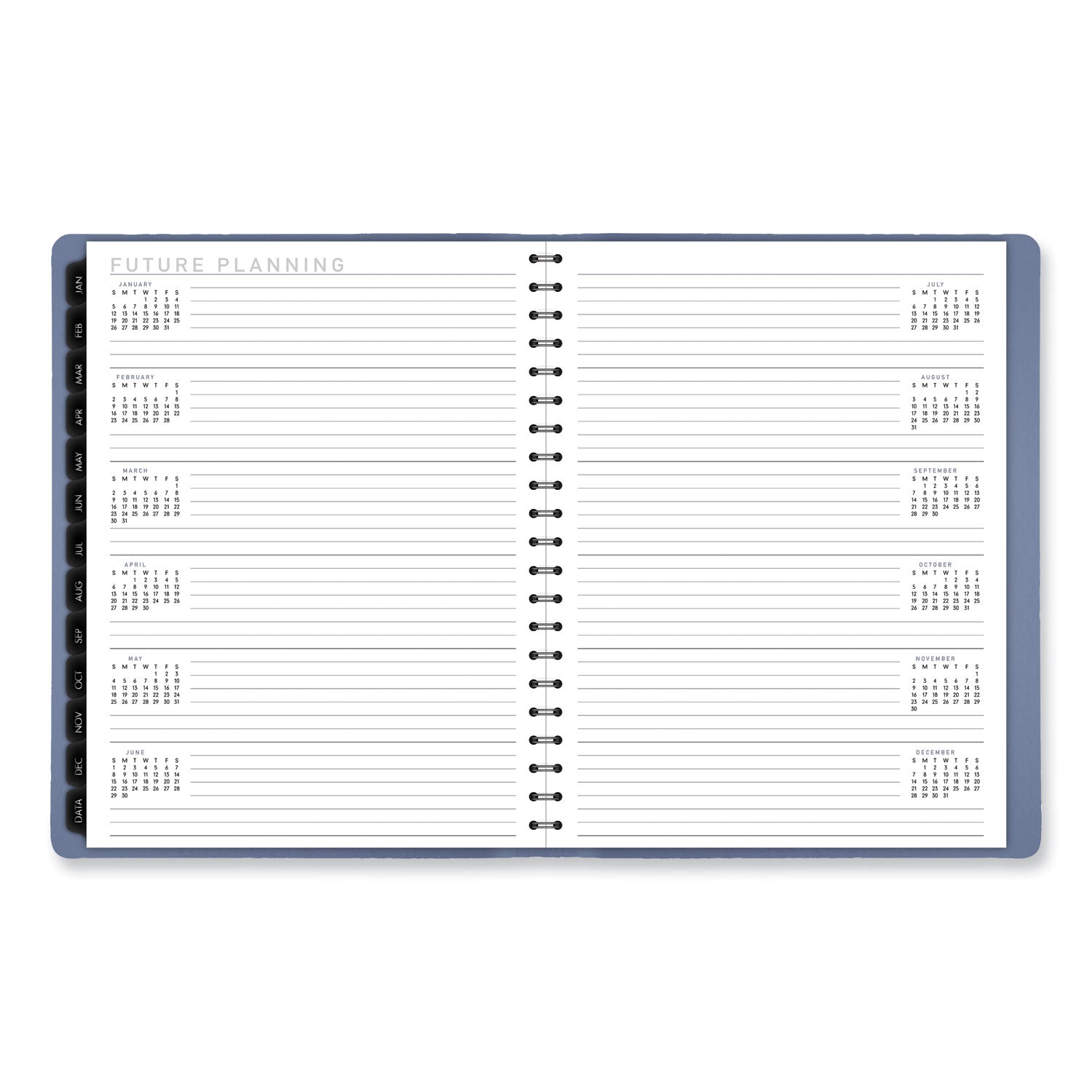 AT-A-GLANCE® Contemporary Weekly/Monthly Planner, 11.38 x 9, Slate Blue Cover, 12-Month (Jan to Dec): 2025