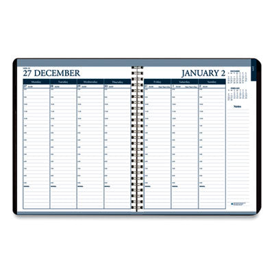 Recycled Wirebound Weekly/Monthly Planner, 11 x 8.5, Black Cover, 12-Month (Jan to Dec): 2024 Flipcost Flipcost