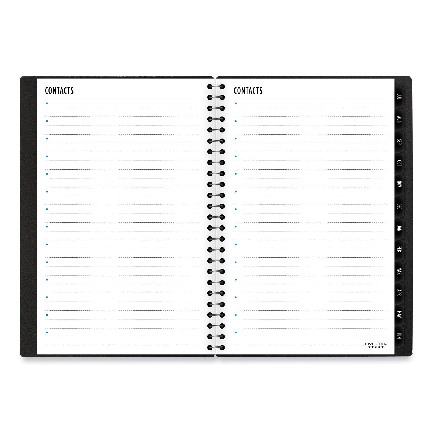 Five Star® Academic Year Customizable Student Weekly/Monthly Planner, 8.5 x 6.75, 12-Month (July to June), 2024 to 2025