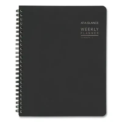 AT-A-GLANCE Contemporary Lite Weekly/Monthly Planner, 8.75 x 7, Black Simulated Leather Cover, 12-Month (Jan to Dec): 2024 Flipcost Flipcost