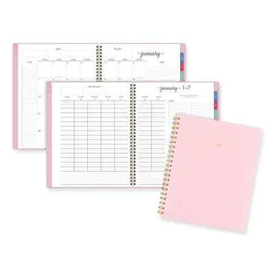 AT-A-GLANCE Harmony Weekly/Monthly Poly Planner, 11 x 9.38, Pink Cover, 13-Month (Jan to Jan): 2024 to 2025 Flipcost Flipcost
