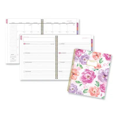 AT-A-GLANCE Badge Floral Weekly/Monthly Planner, Floral Artwork, 11 x 9.2, White/Multicolor Cover, 13-Month (Jan to Jan): 2024 to 2025 Flipcost Flipcost