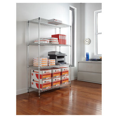 NSF Certified Industrial Wire Shelving Kit, 48w x 18d x 72h, Silver Flipcost Flipcost