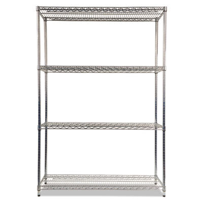 NSF Certified Industrial Wire Shelving Kit, 48w x 18d x 72h, Silver Flipcost Flipcost