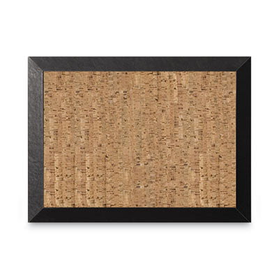 Natural Cork Bulletin Board, 36 x 24, Tan Surface, Black Wood Frame Flipcost Flipcost