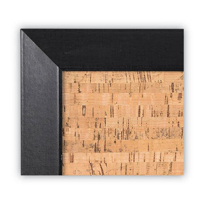 Natural Cork Bulletin Board, 36 x 24, Tan Surface, Black Wood Frame Flipcost Flipcost