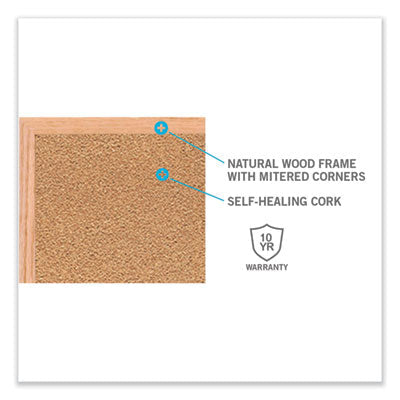 Natural Oak Frame Cork Bulletin Boarde, 36 x 24, Tan Surface Flipcost Flipcost