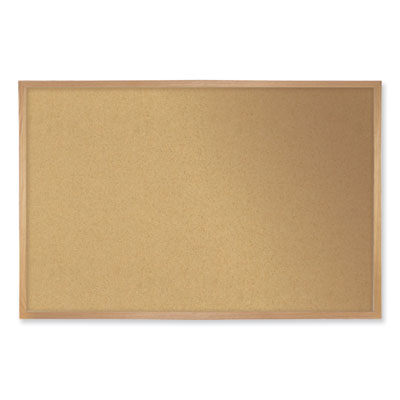 NaturalOak Frame Cork Bulletin Board, 120.5 x 48.5, Tan Surface Flipcost Flipcost