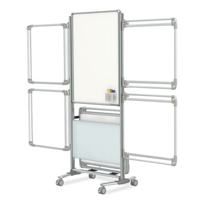 Nexus Easel Whiteboard Collaboration Solution, 32 x 76.13, White Surface, Satin Aluminum Frame Flipcost Flipcost