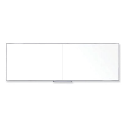 Non-Magnetic Whiteboard Aluminum Frame, 144.63 x 48.47, White Surface, Satin Aluminum Frame Flipcost Flipcost