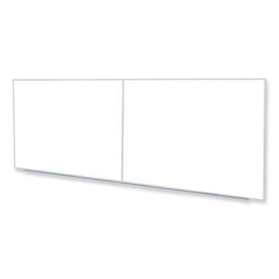 Non-Magnetic Whiteboard Aluminum Frame, 144.63 x 48.47, White Surface, Satin Aluminum Frame Flipcost Flipcost