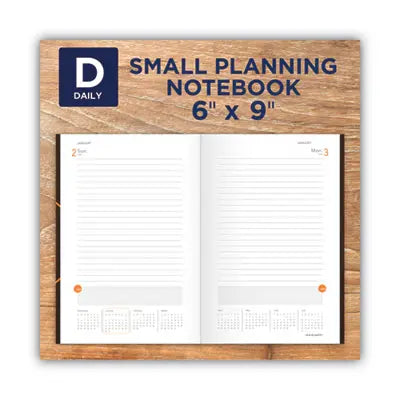 AT-A-GLANCE One-Day-Per-Page Planning Notebook, 9 x 6, Dark Brown/Orange Cover, 12-Month (Jan to Dec): 2024 Flipcost Flipcost
