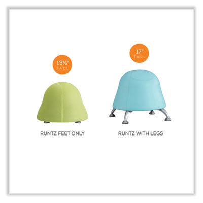 Orange Runtz Ball Chair, Backless, Supports Up to 250 lb, Orange Fabric Seat, Silver Base Flipcost Flipcost