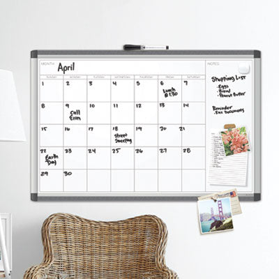 PINIT Magnetic Dry Erase Undated One Month Calendar, 47 x 35, White Flipcost Flipcost