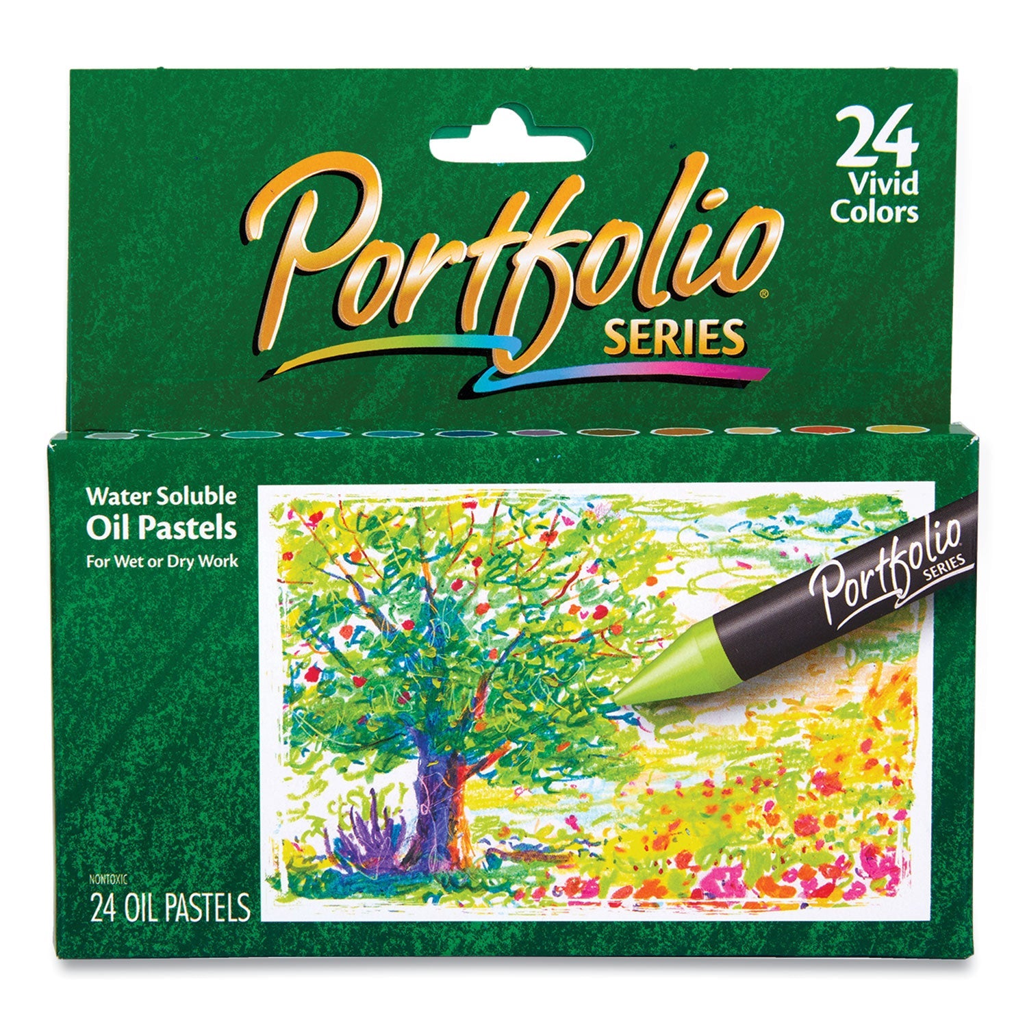 Crayola® Portfolio Series Oil Pastels, 24 Assorted Colors, 24/Pack