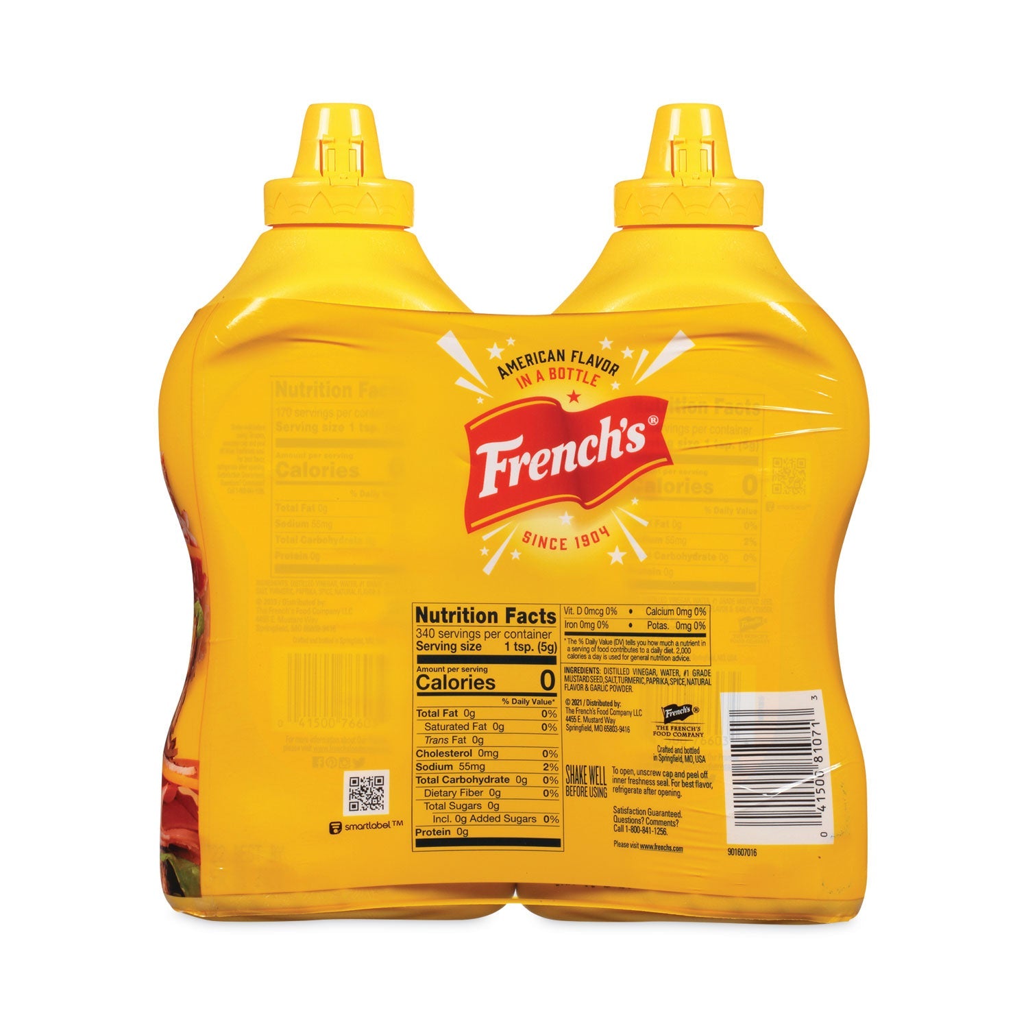 French's® Classic Yellow Mustard, 30 oz Bottle, 2/Pack