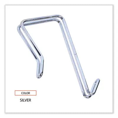 ALERA Single Sided Partition Garment Hook, Steel, 0.5 x 3.13 x 4.75, Over-the-Door/Over-the-Panel Mount, Silver, 2/Pack Flipcost Flipcost