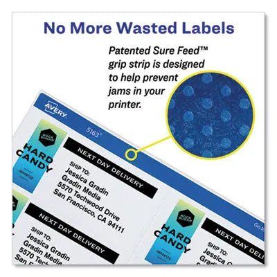 AVERY PRODUCTS CORPORATION Shipping Labels w/ TrueBlock Technology, Laser Printers, 2 x 4, White, 10/Sheet, 25 Sheets/Pack Flipcost Flipcost