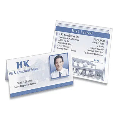 AVERY PRODUCTS CORPORATION Small Tent Card, White, 2 x 3.5, 4 Cards/Sheet, 40 Sheets/Pack Flipcost Flipcost