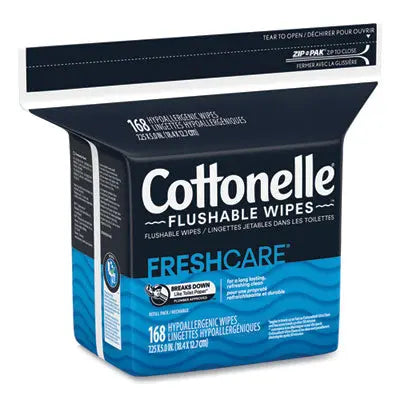 Cottonelle® Fresh Care Flushable Cleansing Cloths, 1-Ply, 5 x 7.25, White, 168/Pack Flipcost Flipcost