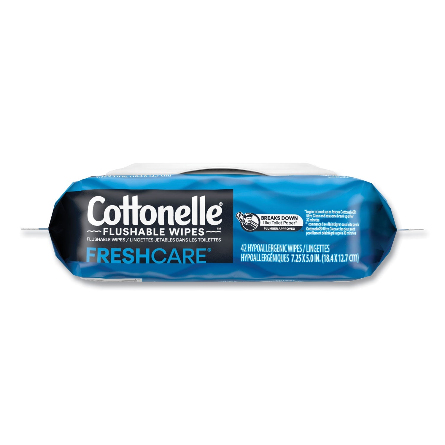 Cottonelle® Fresh Care Flushable Cleansing Cloths, 1-Ply, 3.75 x 5.5, White, 42/Pack