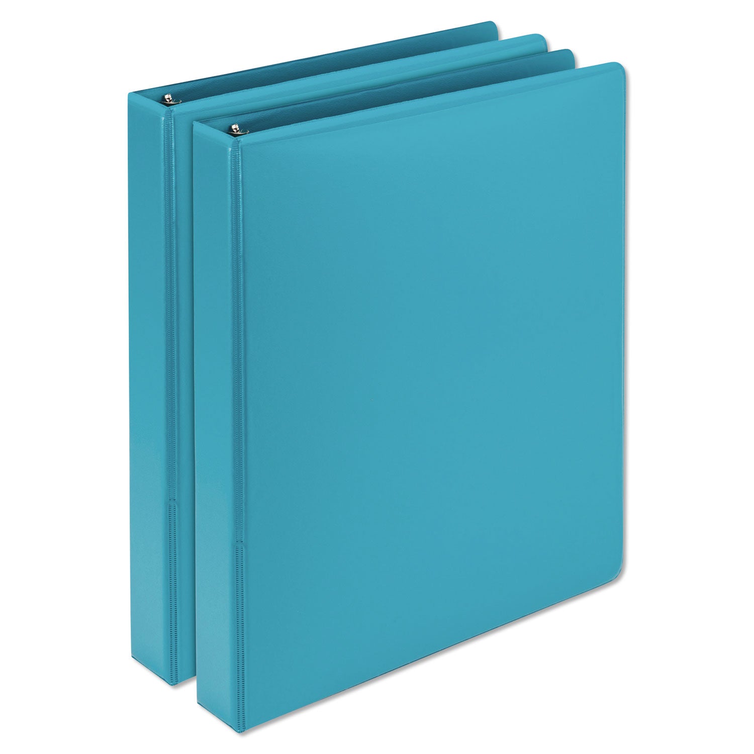 Samsill® Earth’s Choice Plant-Based Durable Fashion View Binder, 3 Rings, 1" Capacity, 11 x 8.5, Turquoise, 2/Pack