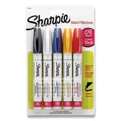 Sharpie® Permanent Paint Marker, Medium Bullet Tip, Assorted Colors, 5/Pack Flipcost Flipcost