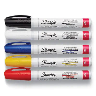 Sharpie® Permanent Paint Marker, Medium Bullet Tip, Assorted Colors, 5/Pack Flipcost Flipcost