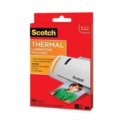 Scotch™ Laminating Pouches, 5 mil, 5" x 7", Clear, 100/Pack Flipcost Flipcost