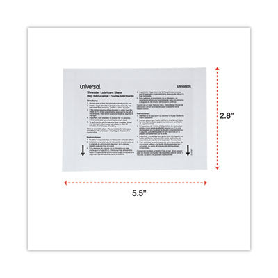 Universal® Shredder Lubricant Sheets, 8.4 x 5.9, 24 Sheets/Pack Flipcost Flipcost