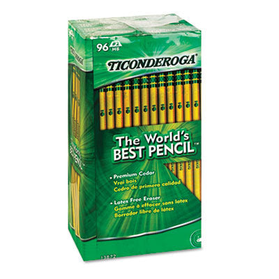 Ticonderoga® Pencil Value Pack, HB (#2), Black Lead, Yellow Barrel, 96/Pack Flipcost Flipcost