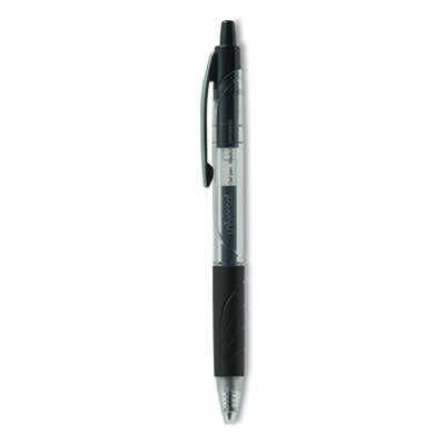 Universal™ Comfort Grip Gel Pen, Retractable, Medium 0.7 mm, Black Ink, Clear/Black Barrel, 36/Pack Flipcost Flipcost