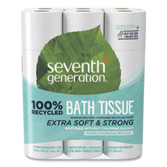 Seventh Generation® 100% Recycled Bathroom Tissue, Septic Safe, 2-Ply, White, 240 Sheets/Roll, 24/Pack Flipcost Flipcost