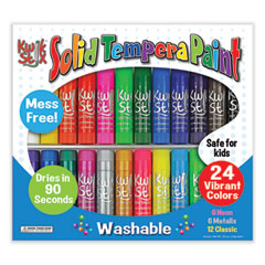 The Pencil Grip™ Kwik Stick Tempera Paint, 3.5", Assorted Colors, 24/Pack Flipcost Flipcost