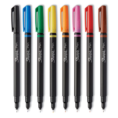 Sharpie Art Pen Hard Case, Stick, Fine 0.4 mm, Assorted Ink and Barrel Colors, 8/Pack Flipcost Flipcost