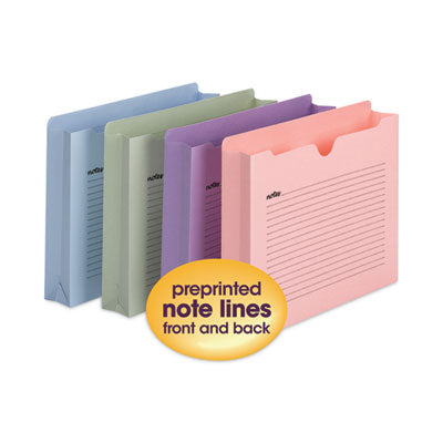 Smead™ Notes File Jackets Straight Tab, 2" Expansion, Letter Size, Assorted Colors, 12/Pack Flipcost Flipcost