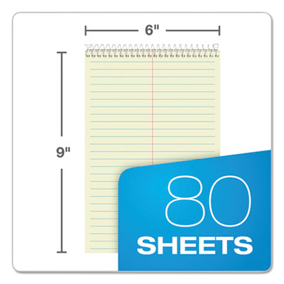 TOPS™ Gregg Ruled Steno Pad, Assorted Cover Colors, 80 Green-Tint 6 x 9 Sheets, 4/Pack Flipcost Flipcost