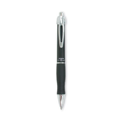 Zebra® GR8 Gel Pen, Retractable, Medium 0.7 mm, Black Ink, Black/Silver Barrel, 12/Pack Flipcost Flipcost