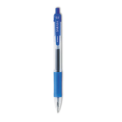 Zebra® Sarasa Dry Gel X20 Gel Pen, Retractable, Fine 0.5 mm, Blue Ink, Clear/Blue Barrel, 12/Pack Flipcost Flipcost