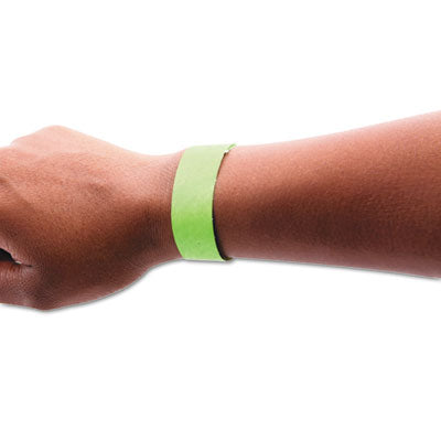 SICURIX® Security Wristbands, Sequentially Numbered, 10" x 0.75", Green, 100/Pack Flipcost Flipcost