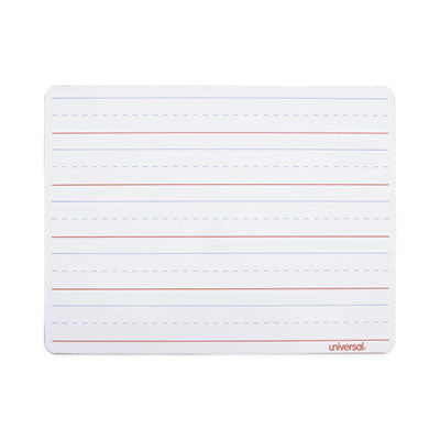 Universal® Lap/Learning Dry-Erase Board, Penmanship Ruled, 11.75 x 8.75, White Surface, 6/Pack Flipcost Flipcost