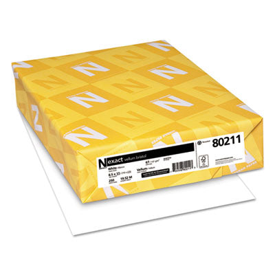 Neenah Paper Exact Vellum Bristol Cover Stock, 94 Bright, 67 lb Bristol Weight, 8.5 x 11, White, 250/Pack Flipcost Flipcost