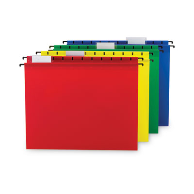 Smead™ Poly Hanging Folders, Letter Size, 1/5-Cut Tabs, Assorted Colors, 12/Pack Flipcost Flipcost