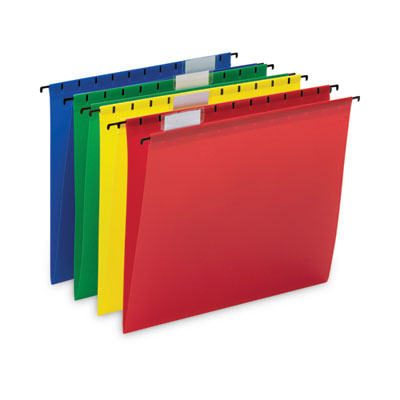 Smead™ Poly Hanging Folders, Letter Size, 1/5-Cut Tabs, Assorted Colors, 12/Pack Flipcost Flipcost